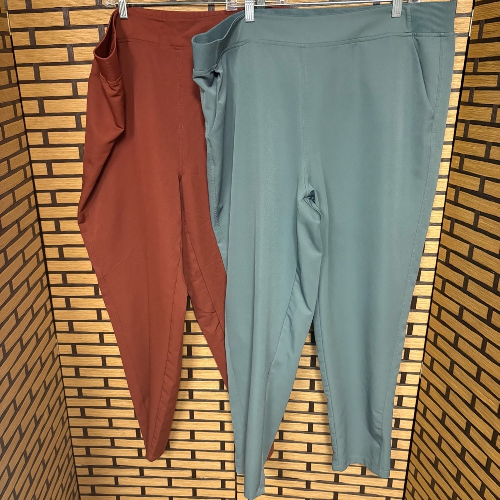 32 Cool Orange‎ And Green Pull On Pants Size XXL